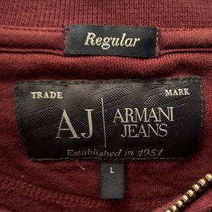 Armani Jeans zip up sweatshirt